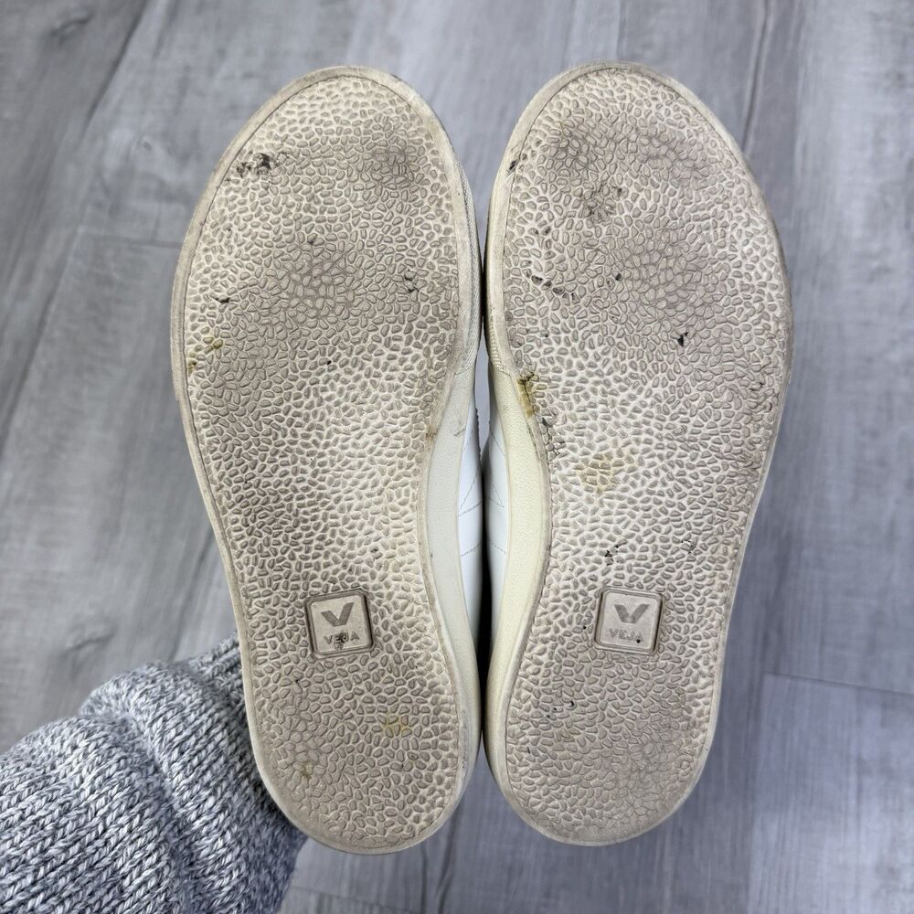 Veja Women's Esplar Extra White Natural Leather Logo Sneakers Sz 6 A /EU 37 F - Picture 9 of 9